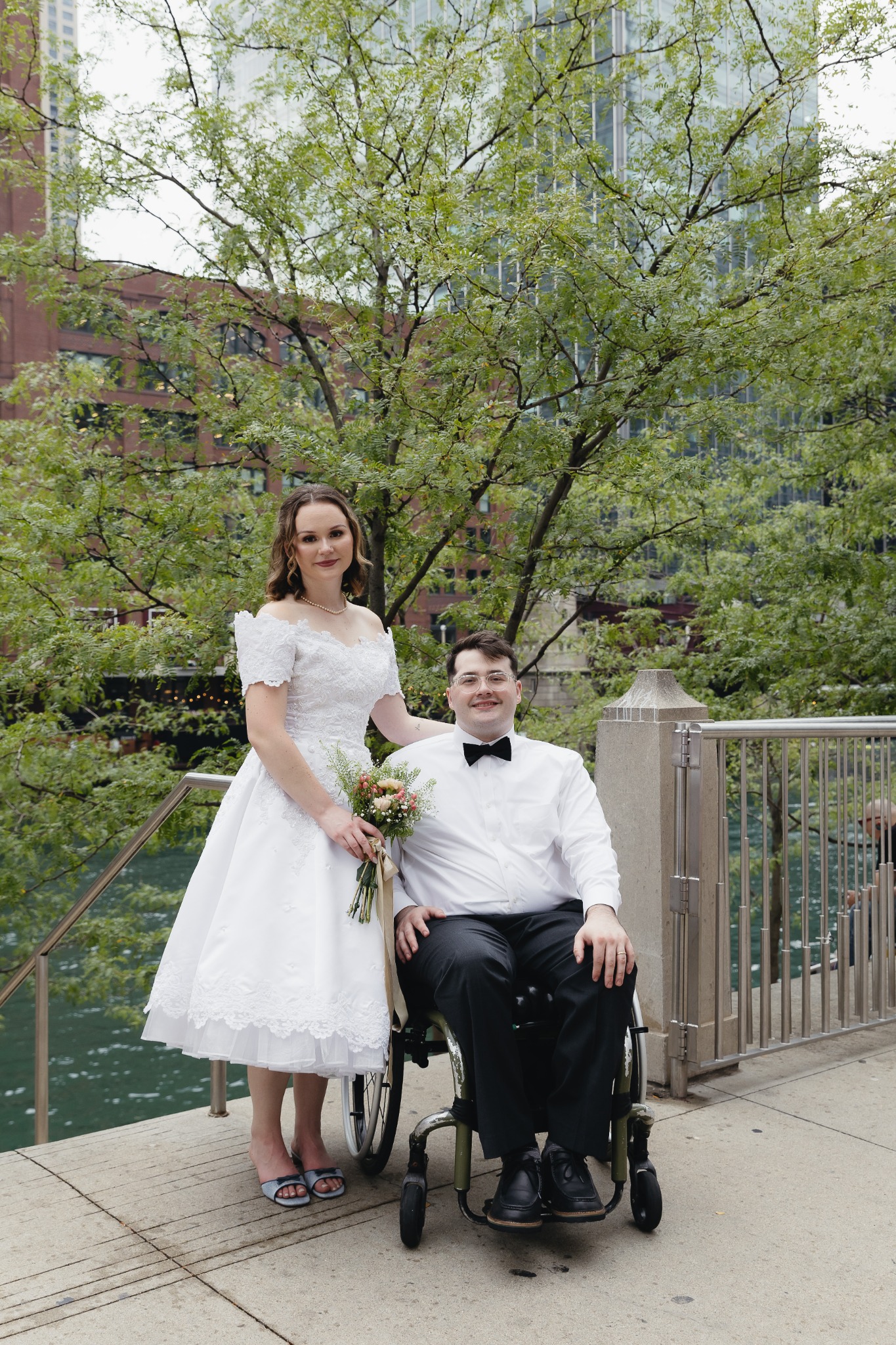 Sydney and Jack dressed for their wedding